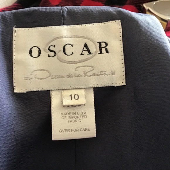 Oscar De La Renta Womens Pin Stripe Blazer Jacket - Picture 3 of 4